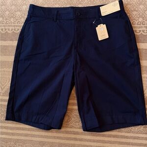 St. John's Bay Dark Blue Women’s Flat Front Shorts